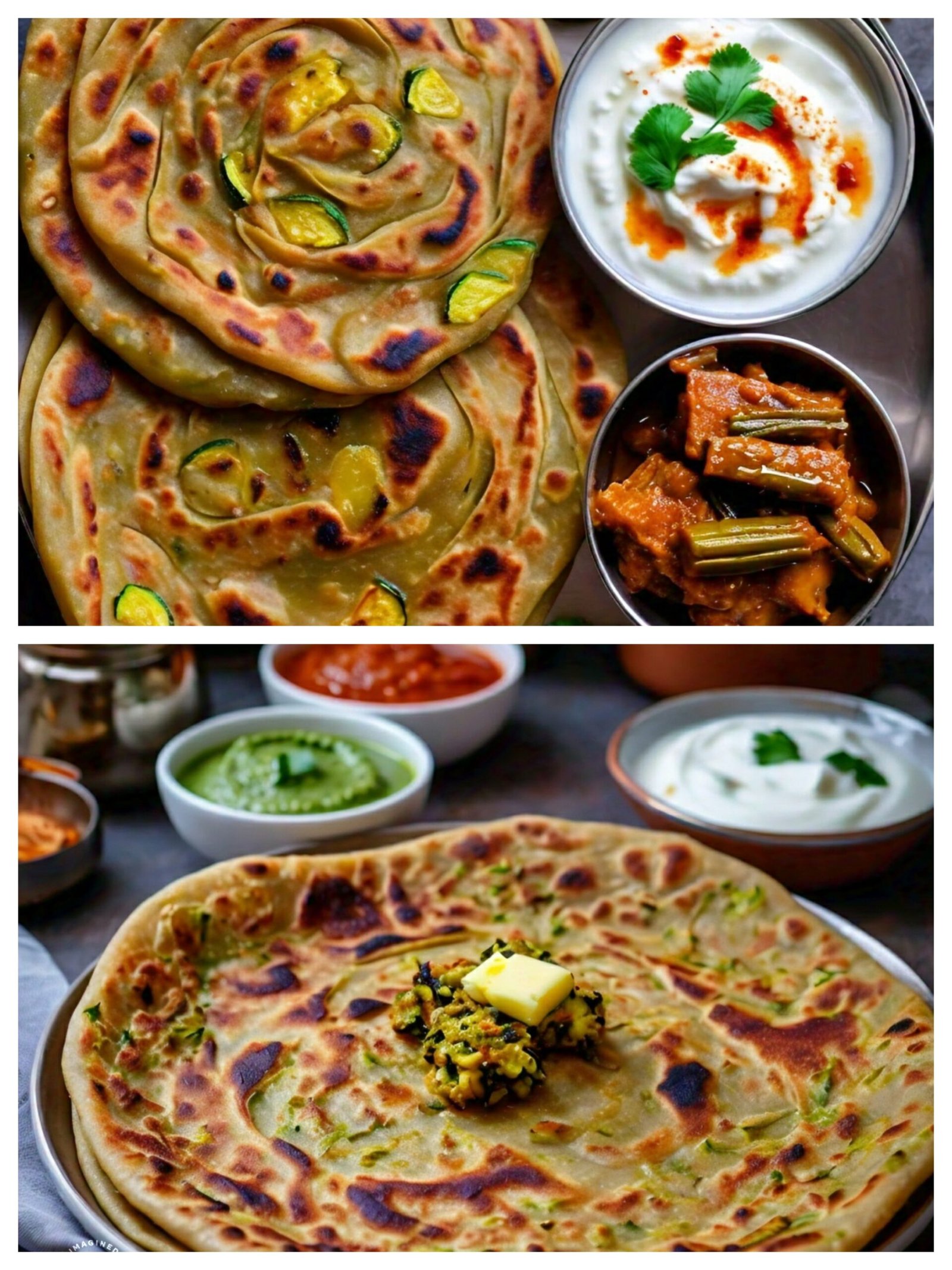 Zucchini Paratha: Stuffed Flatbread